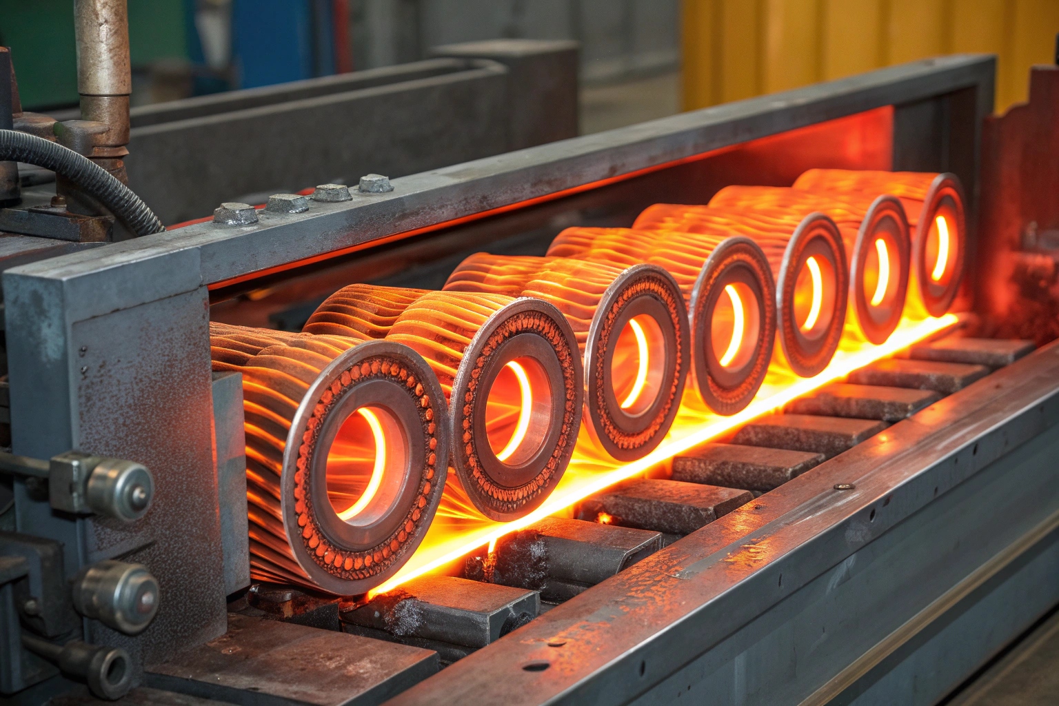 Technician in lab coat recording data from quality control testing equipment.
