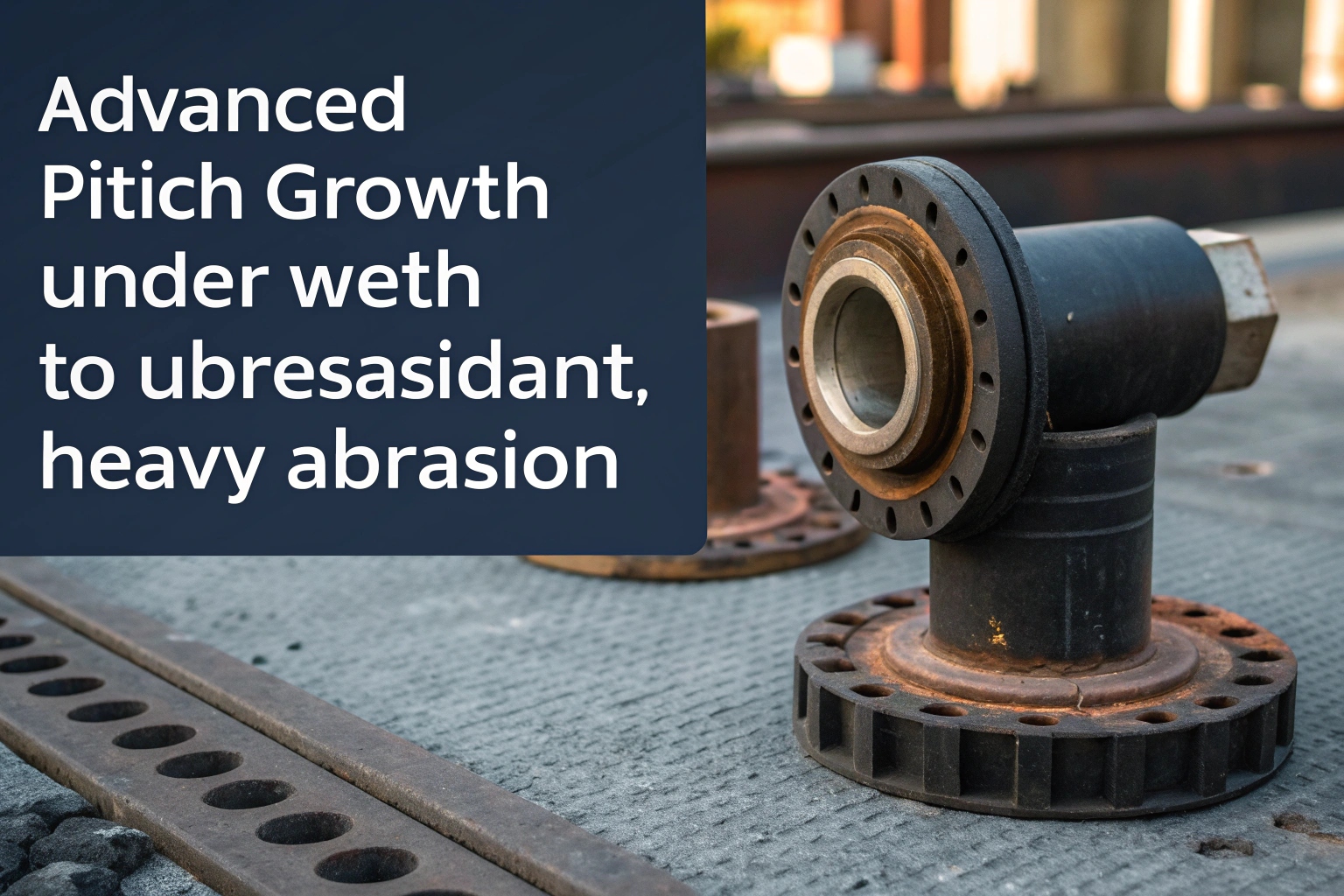 Industrial pipe component showcasing wear and abrasion resistance.