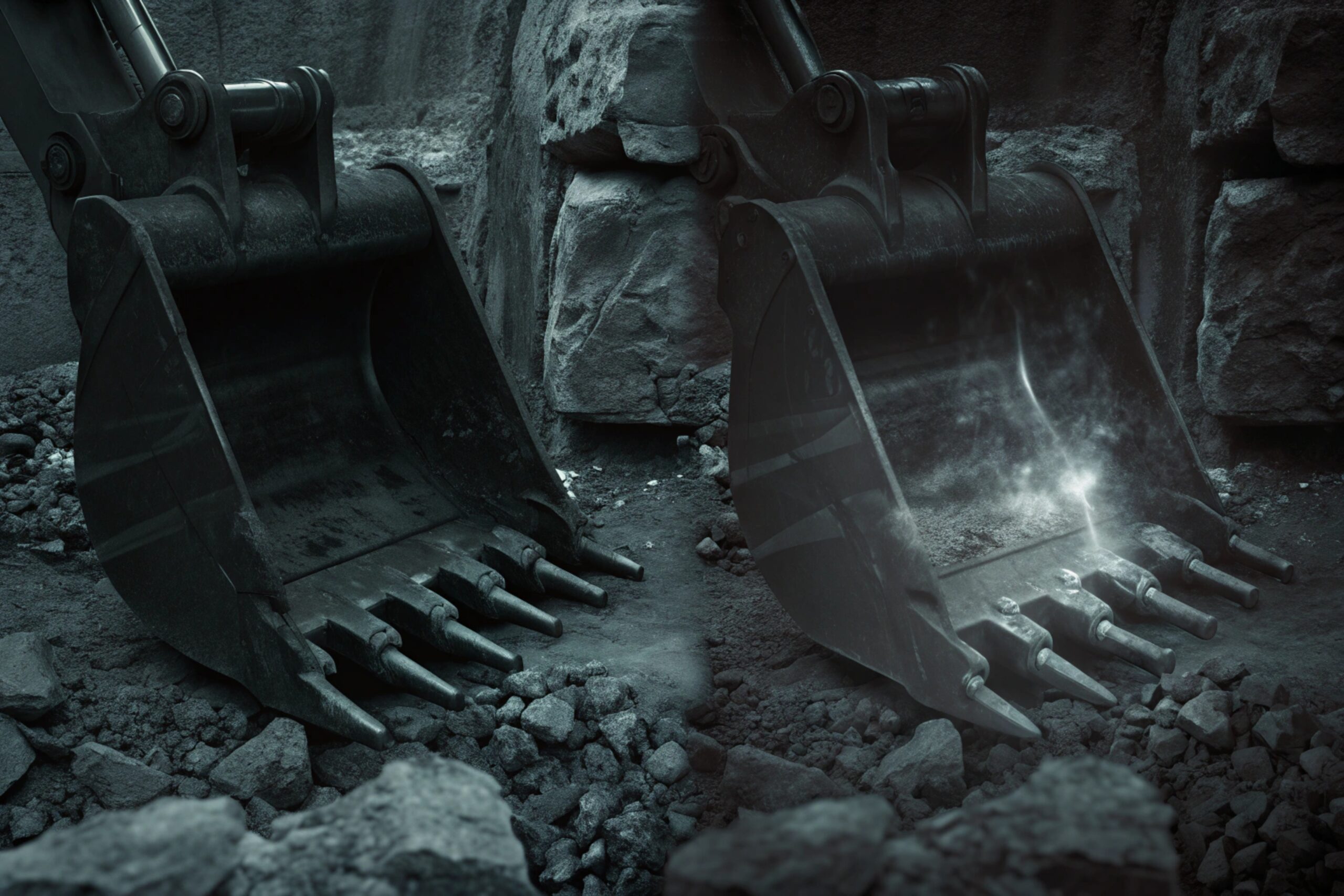 Excavator bucket and tooth materials