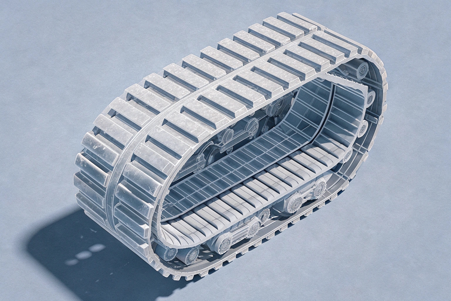 Excavator track roller material and hardness