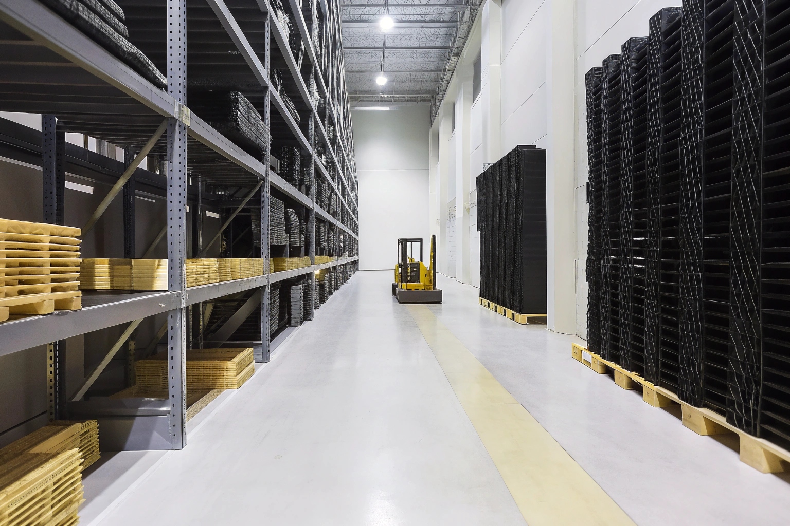 A well-organized safety stock warehouse