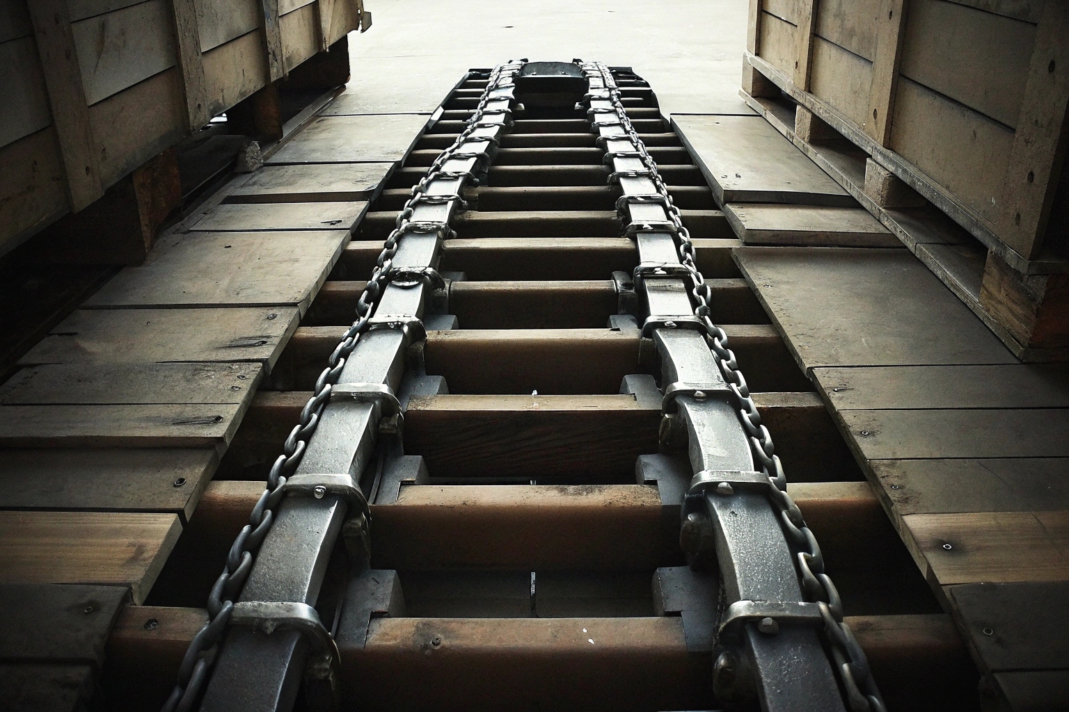 heavy pallets or steel crates