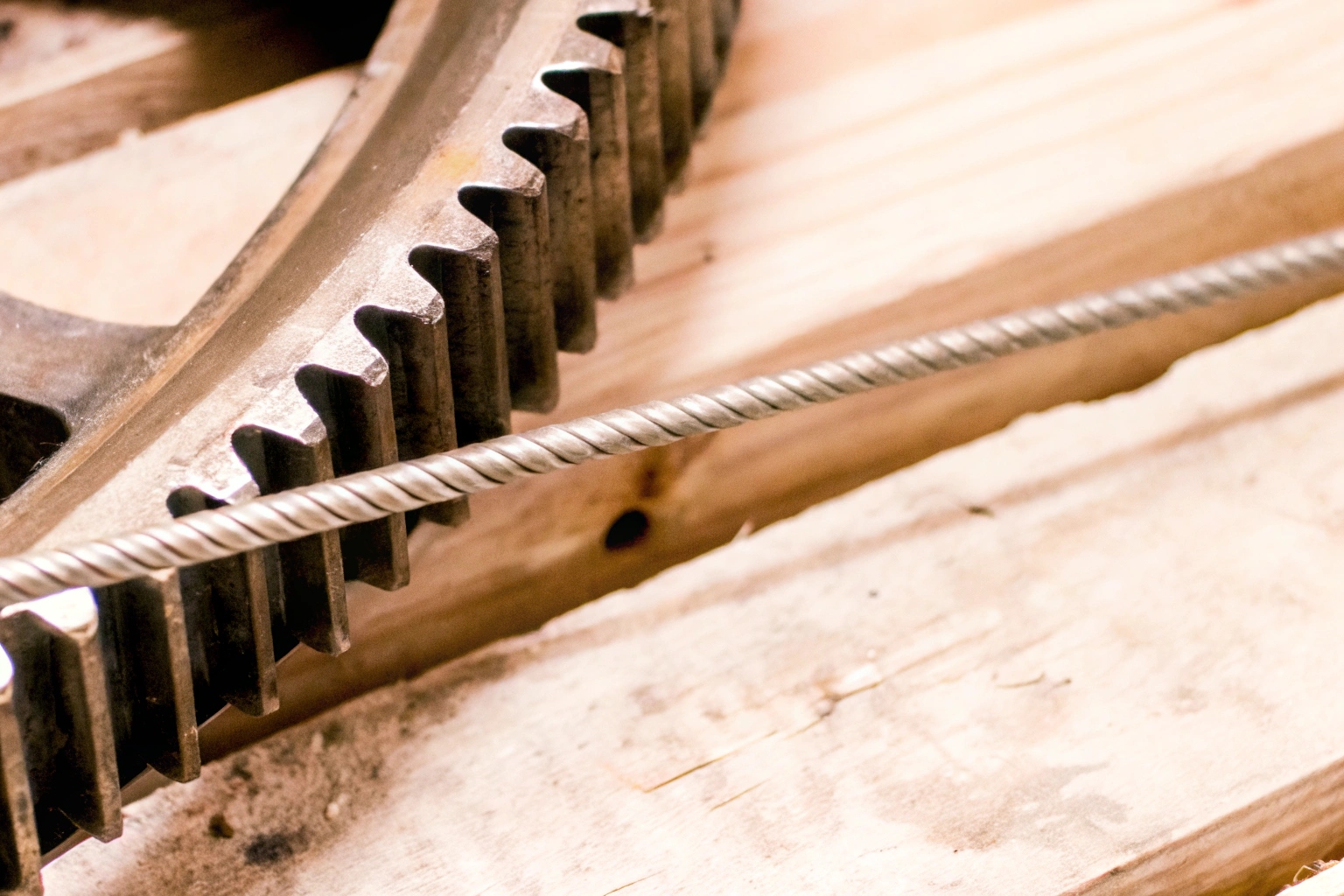 parts strapped to pallet