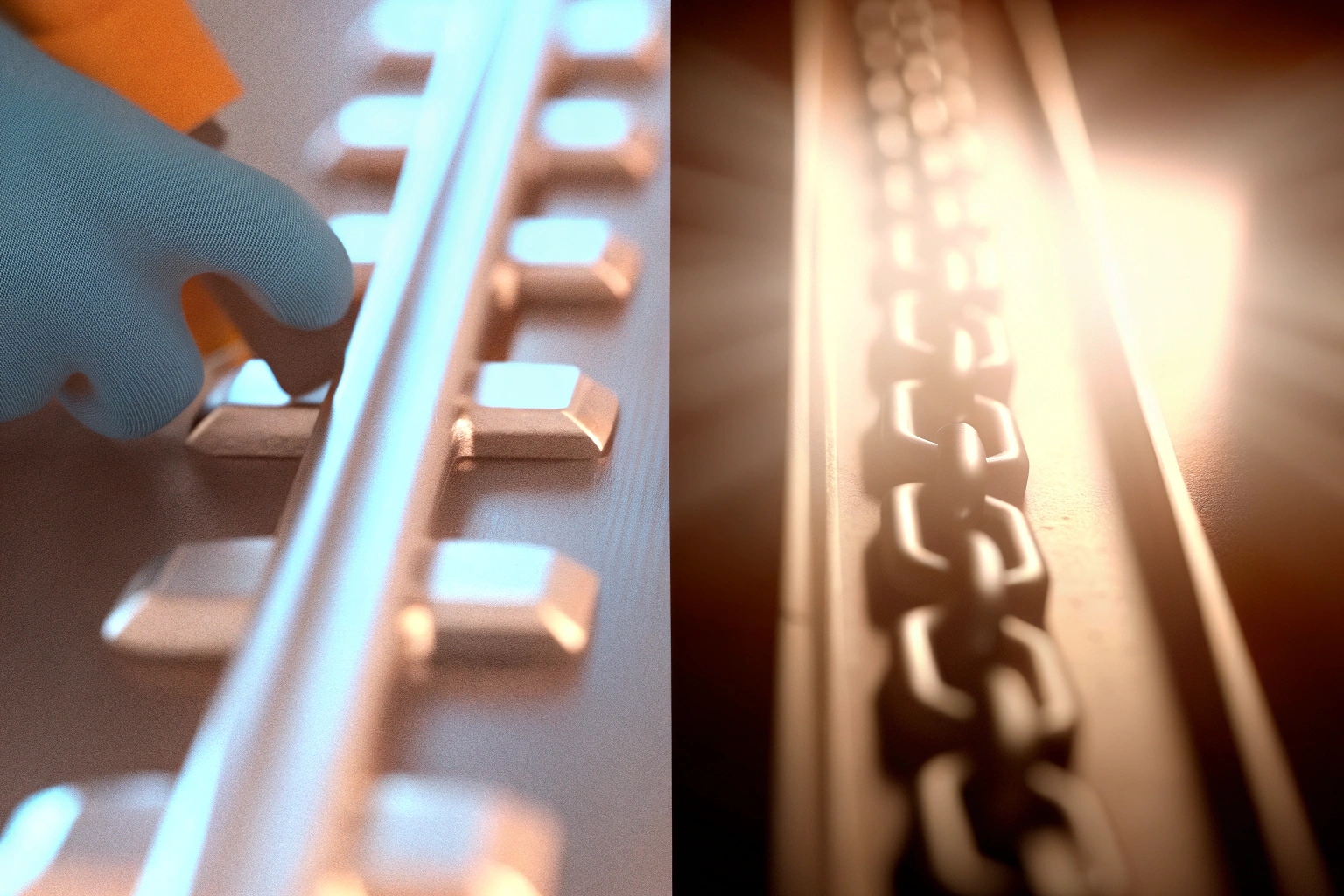 Engineer in a factory using a tablet to inspect a 3D digital model of a gear.