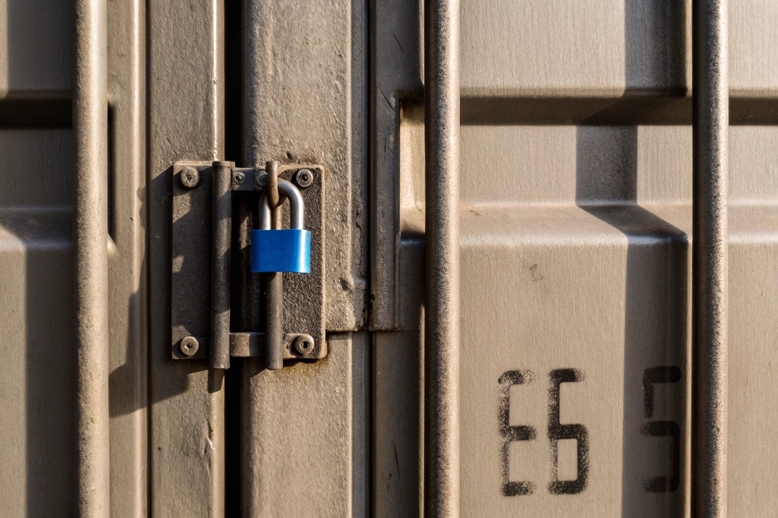 Close-up of Container Seal and Number