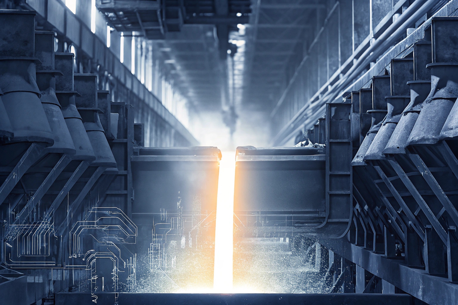Split-screen showing precision metal wheel hub and NDT inspection of industrial roller.