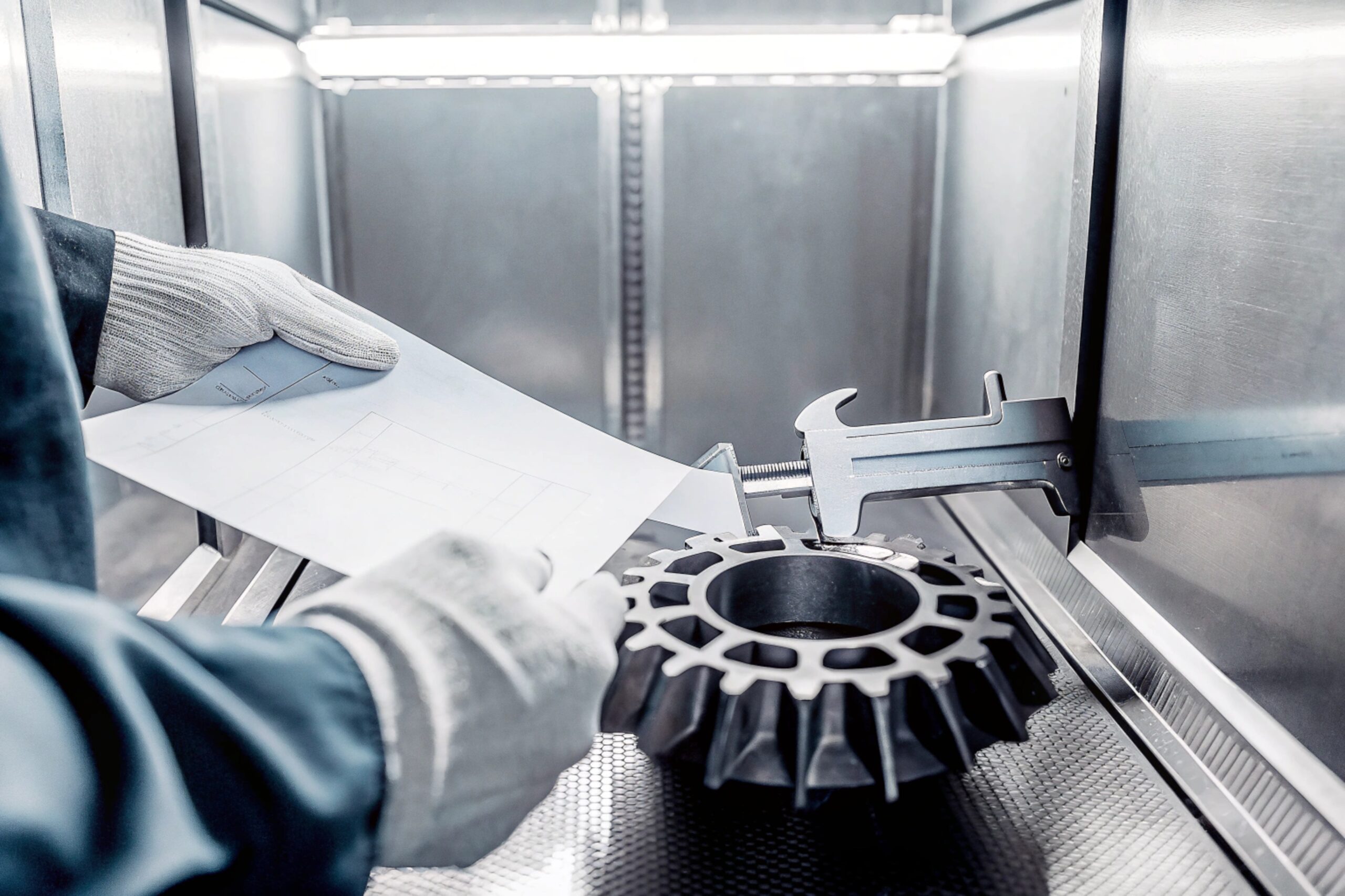 Quality Control Engineer Verifies Material Certificates