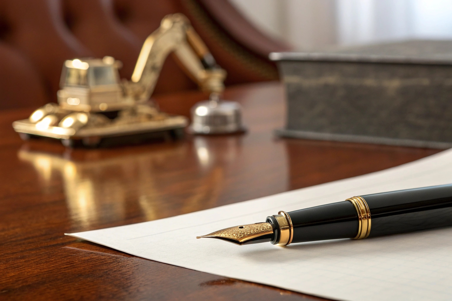 Contract signing for excavator parts