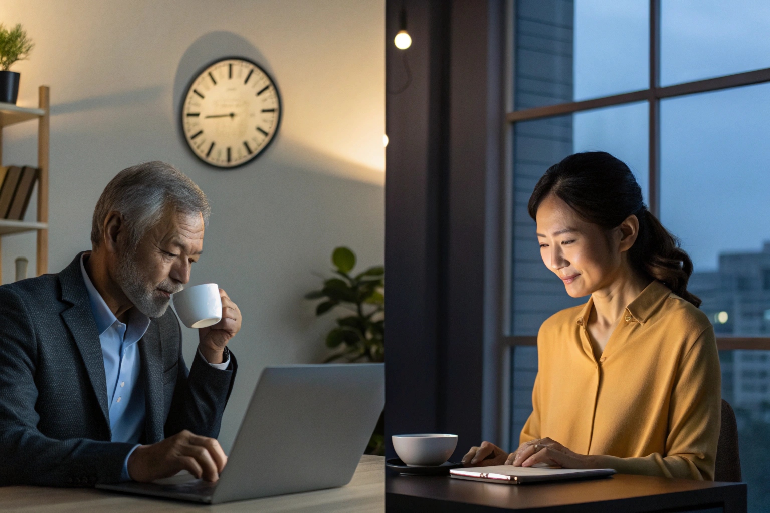 Time zone map comparing US and China