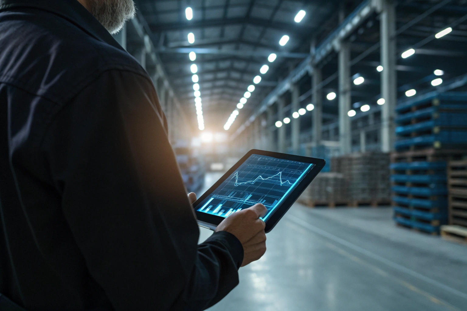 Warehouse inventory management system for heavy parts