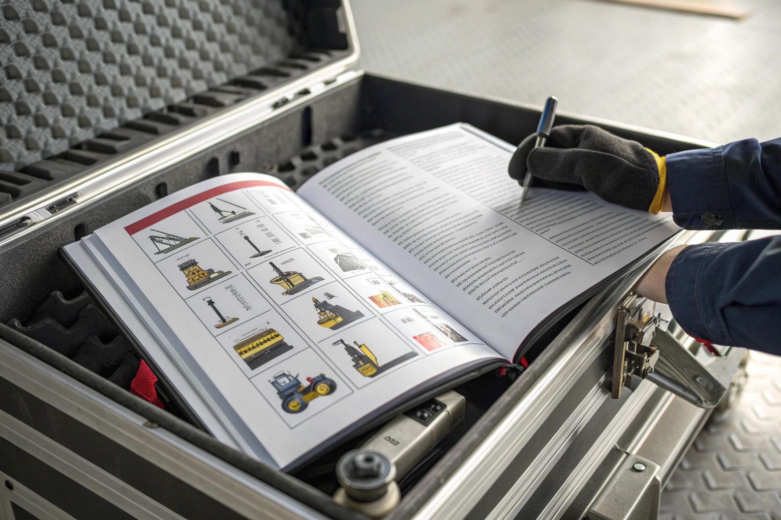 Bilingual instruction manual for heavy machinery parts