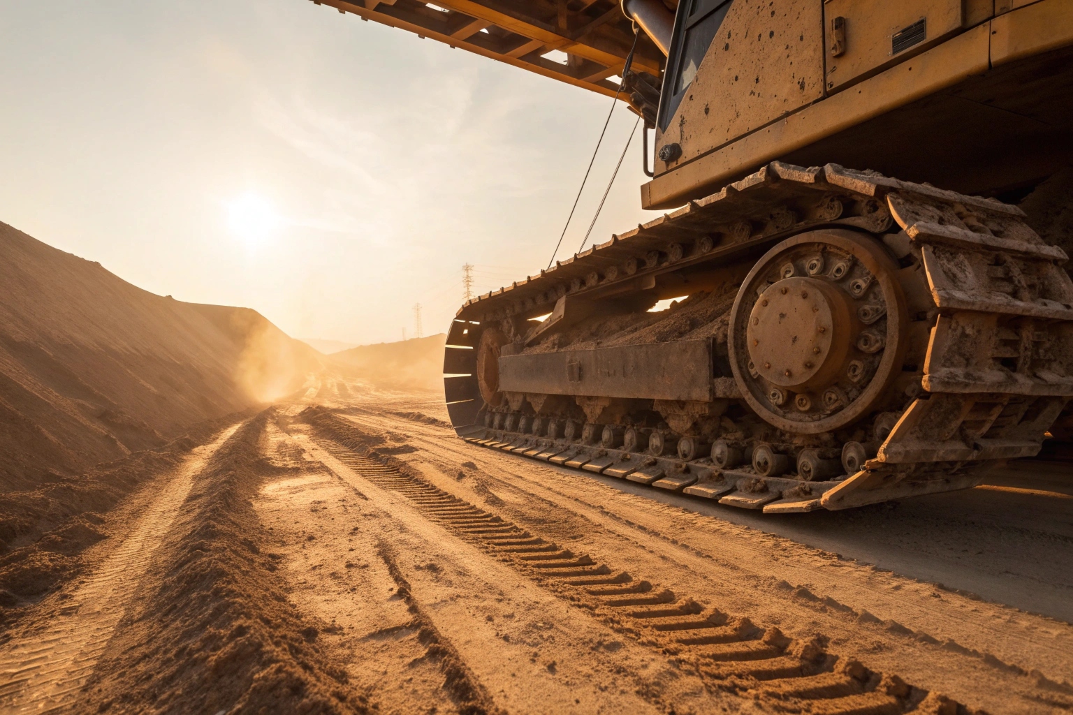 Excavator working in rocky terrain vs sandy soil