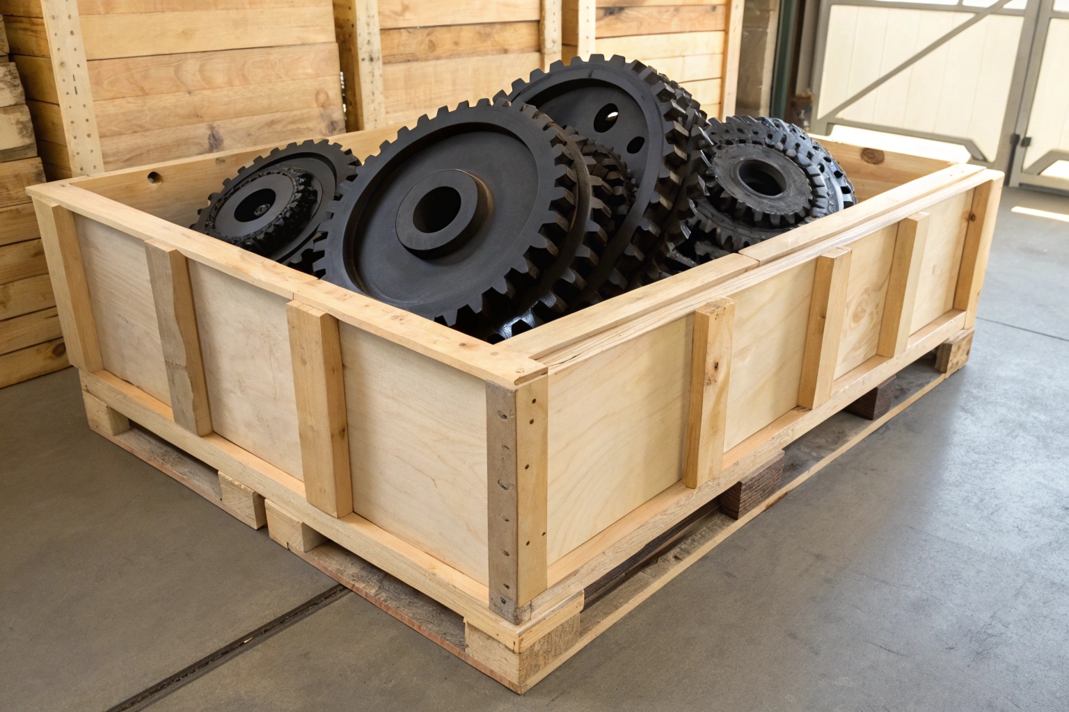 Corner protectors on excavator parts