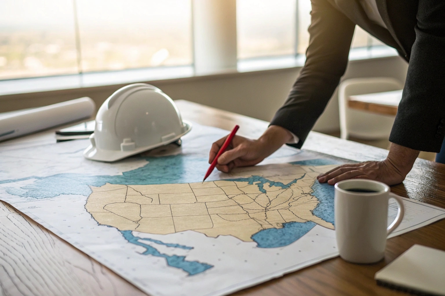 Map showing exclusive dealership territories