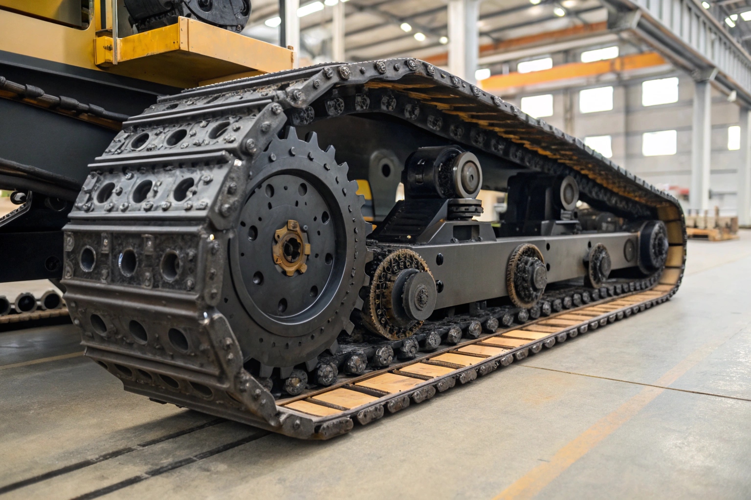 Excavator undercarriage parts separation