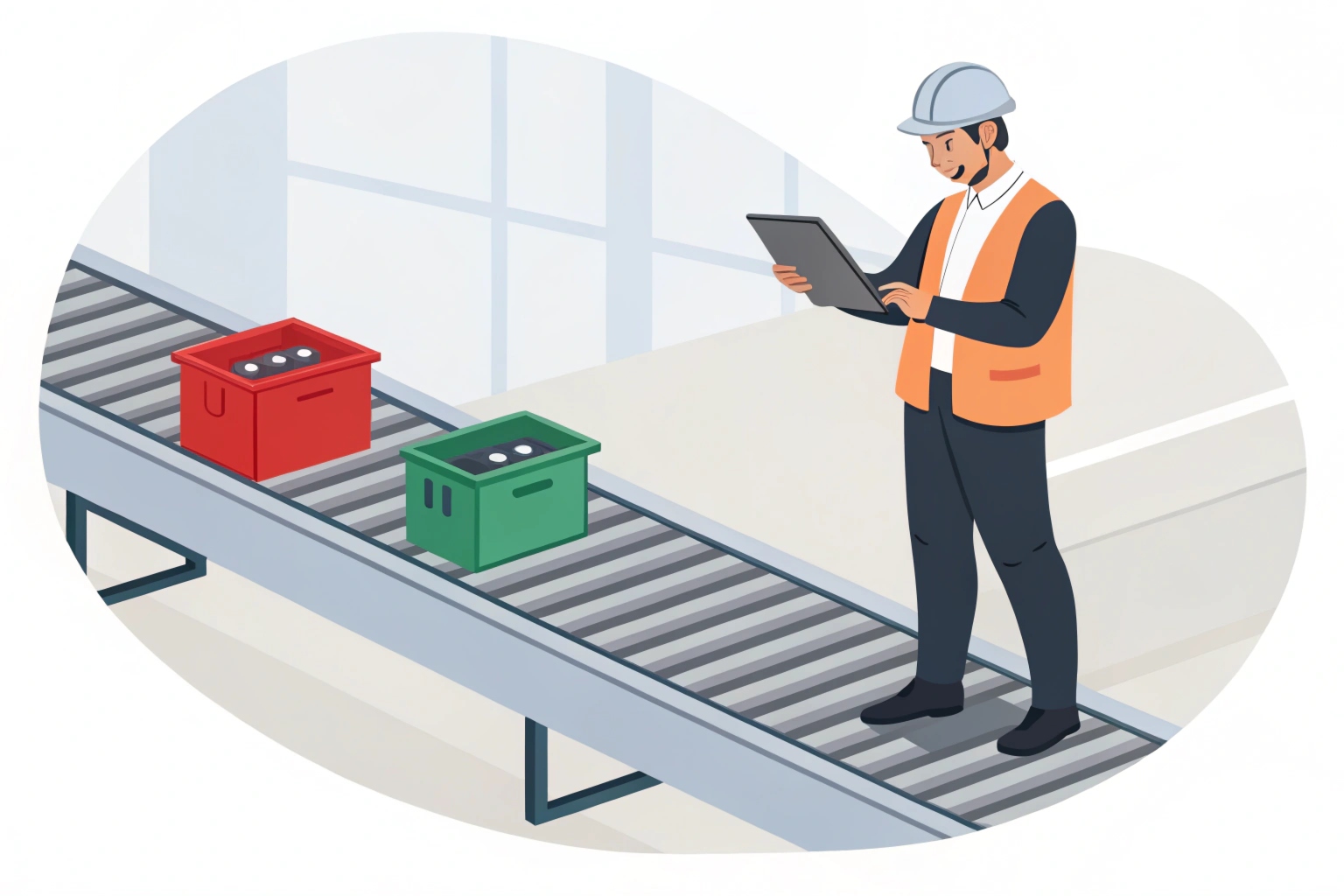 QC Inspector Identifying Nonconforming Parts and Corrective Action