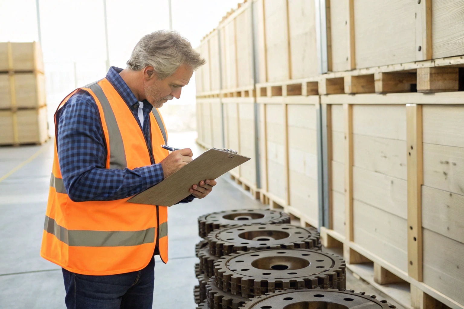 Excavator undercarriage parts packaging markings