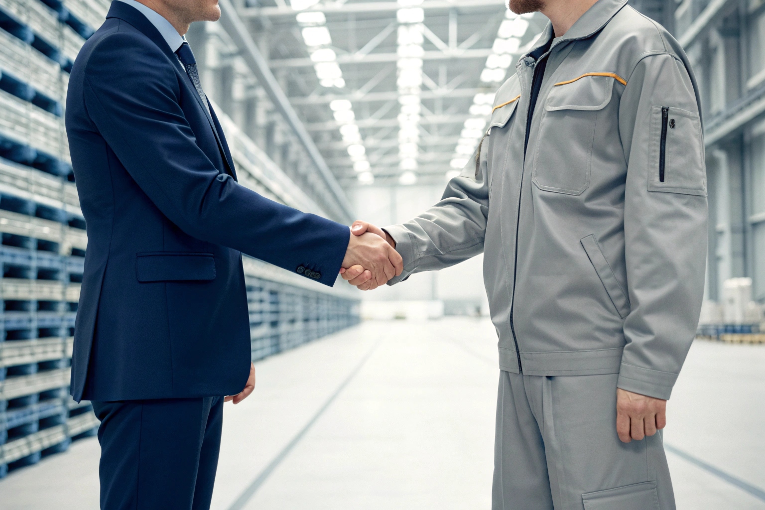 Handshake over a contract with charts in background