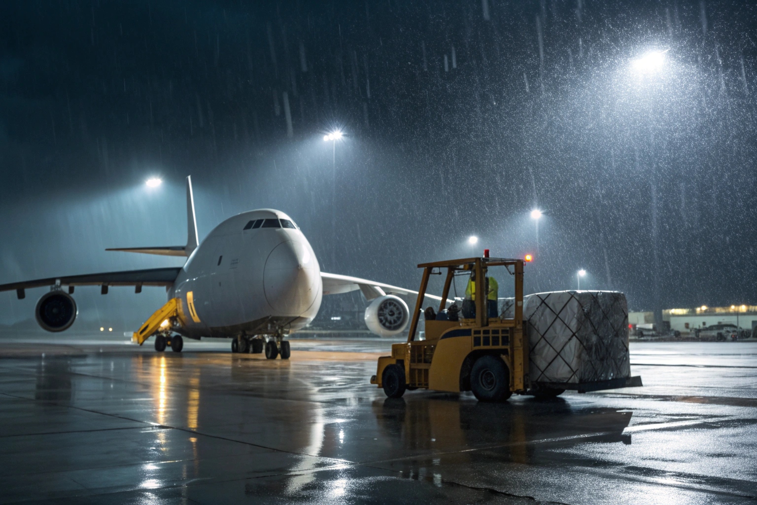 Air freight cargo plane