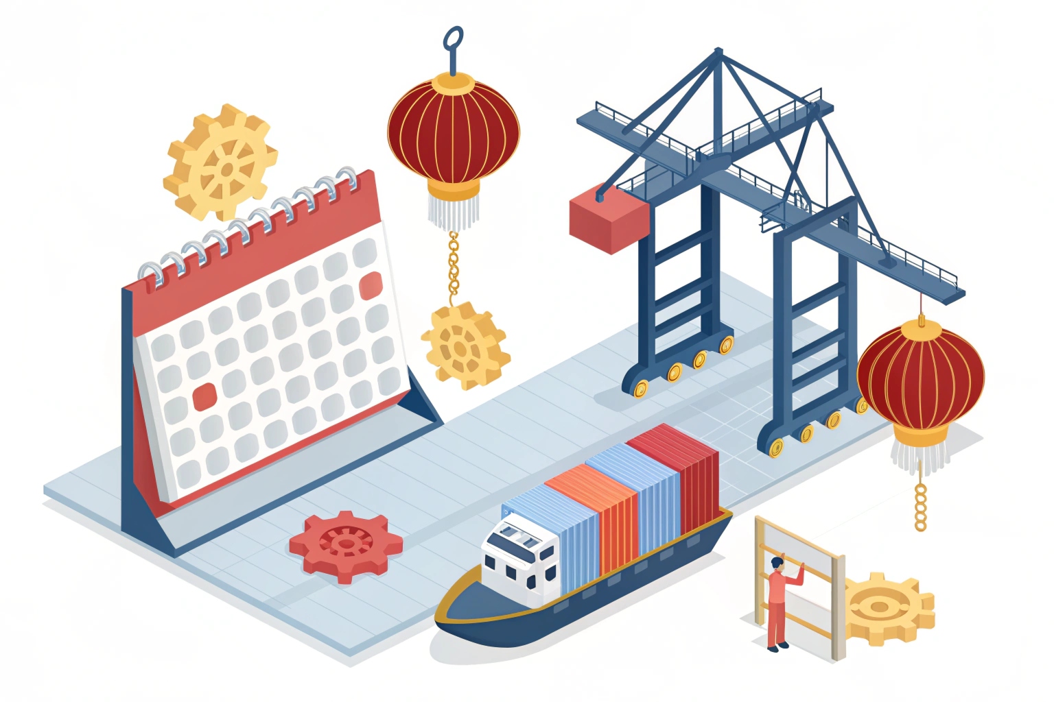 Calendar highlighting Chinese holidays