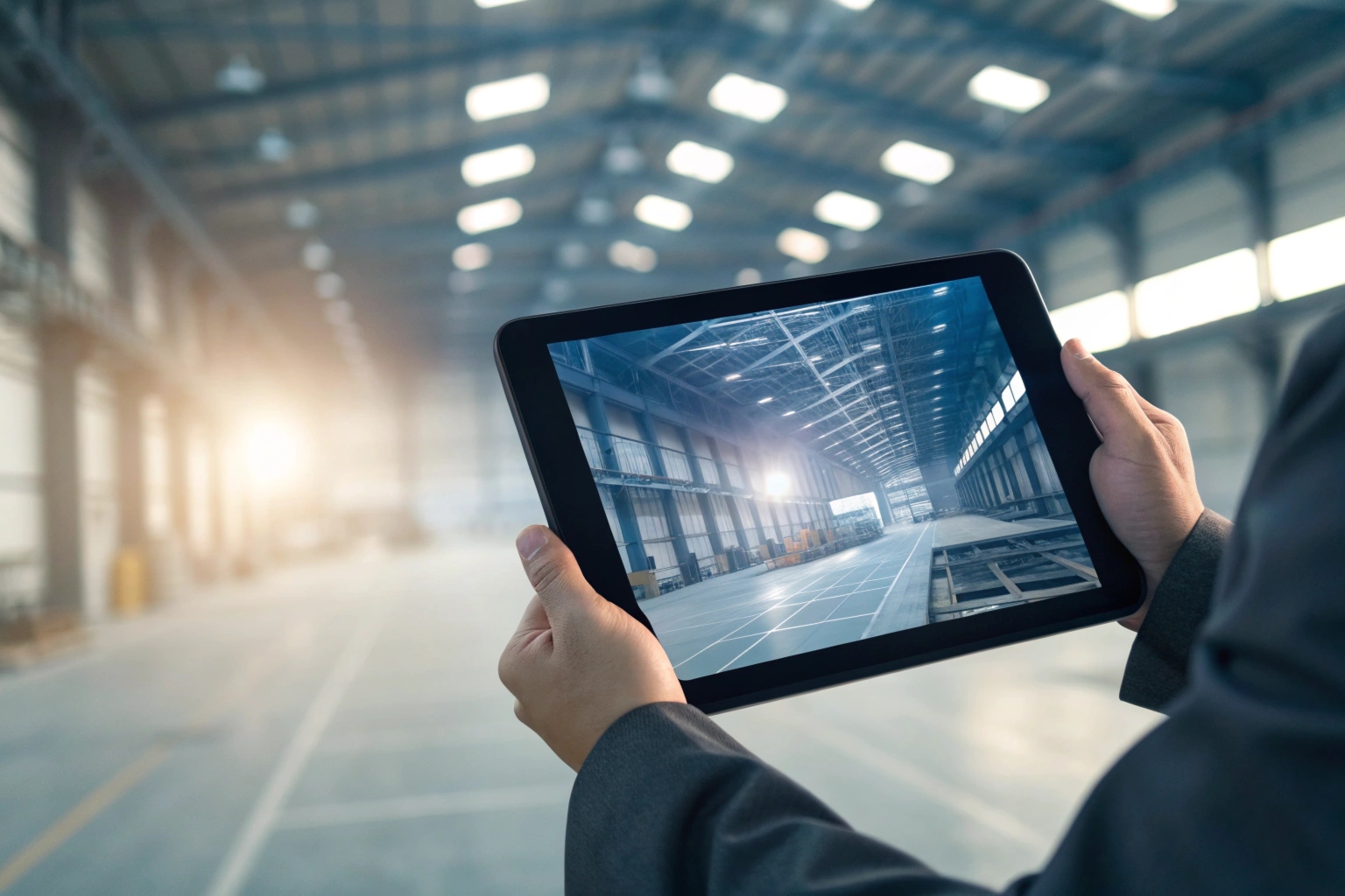 Scanning QR code on heavy equipment part