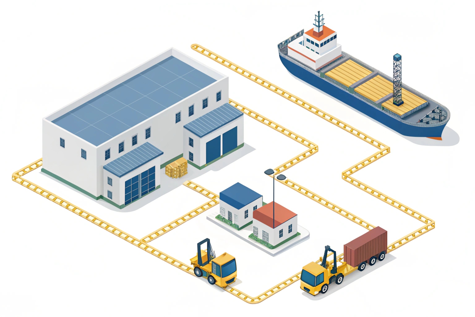Map showing centralized vs distributed warehouse network