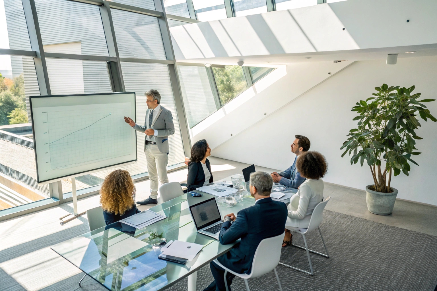 Business meeting for contract review