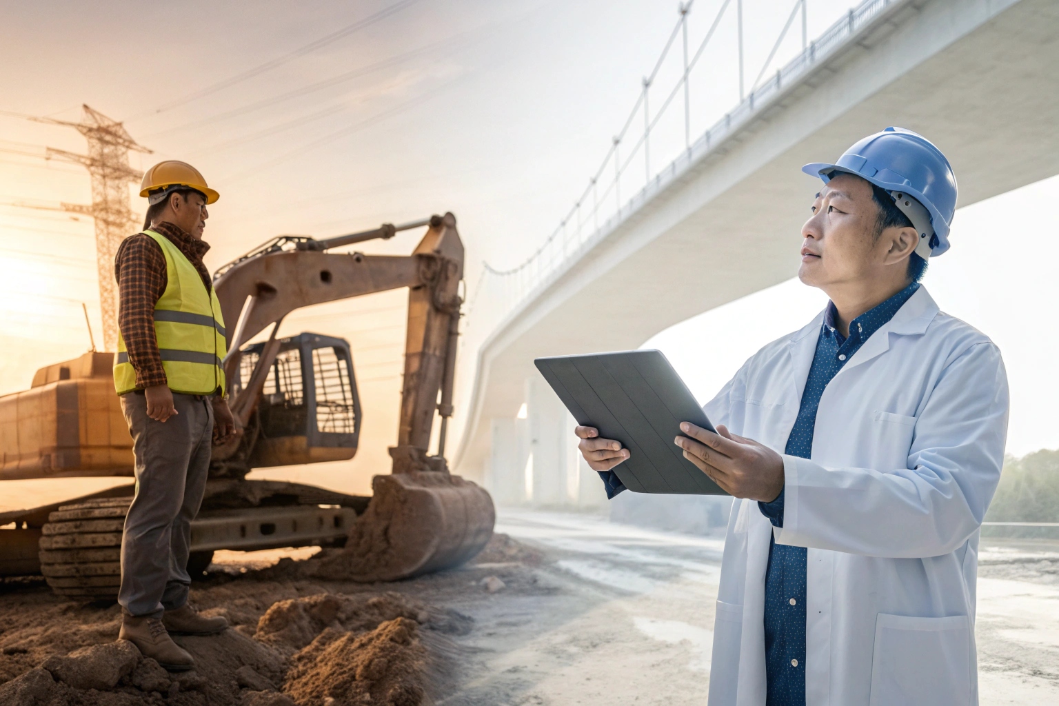 Warehouse staff checking serial numbers on track rollers